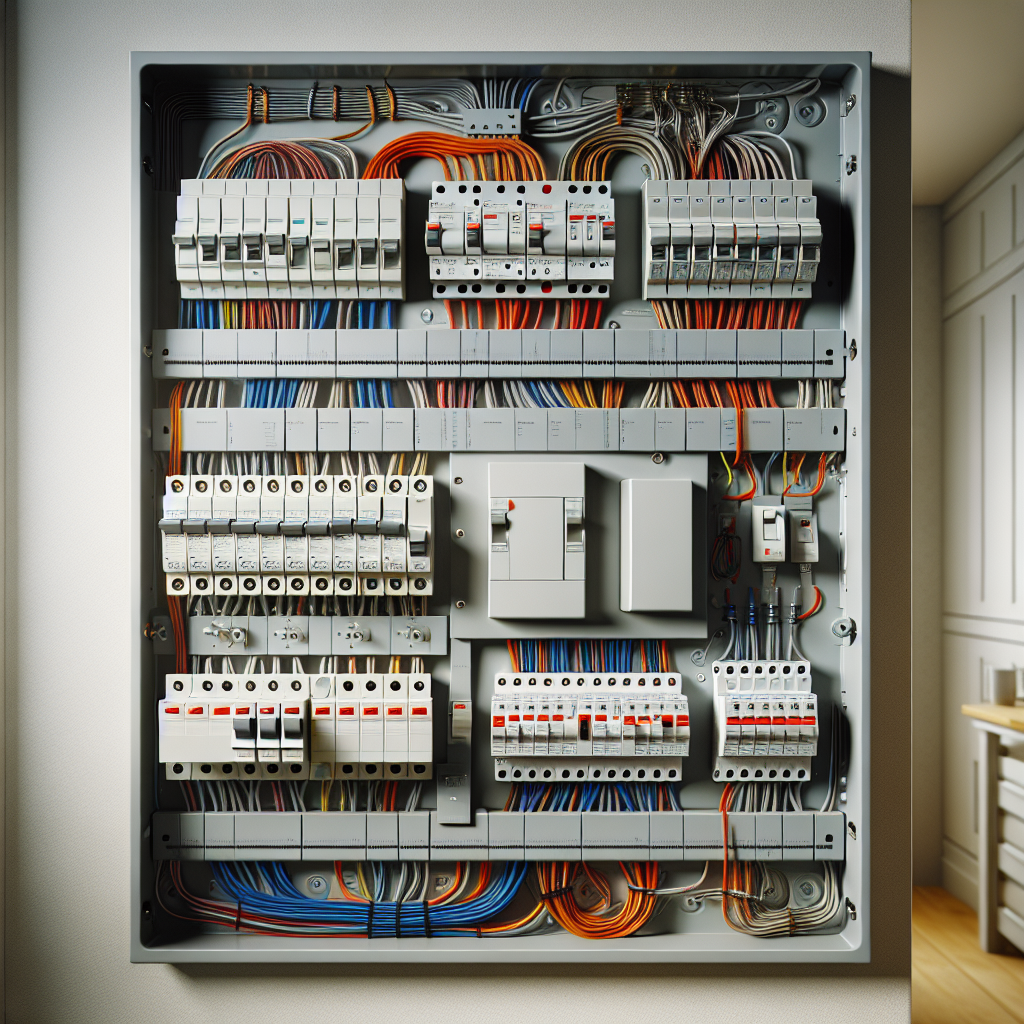 Quadro elettrico domestico monofase con domotica tapparelle